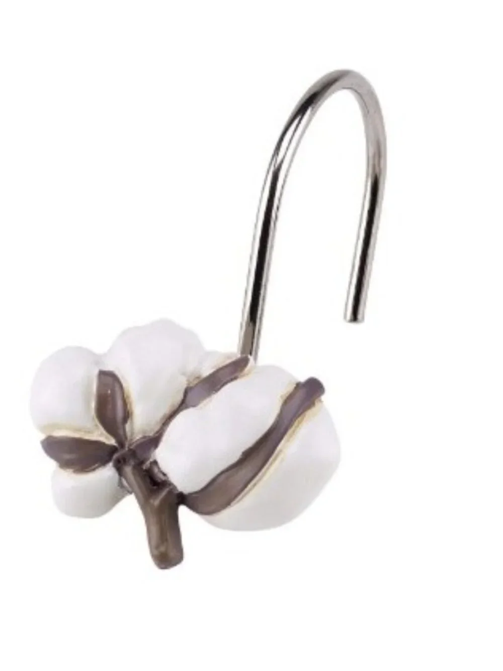 NEW Shower Curtain Hooks Multicolor Chickadee Bird Bathroom Decor Cotton Ball Pl